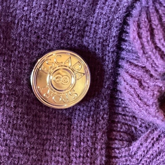 ESCADA SPORT Mock Neck Knee-Length jacket. Purple. Small - Picture 11 of 12